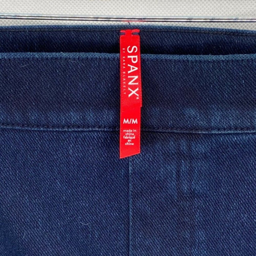 SPANX Jean-ish Ankle Leggings High Rise Dark Wash - Picture 4 of 6